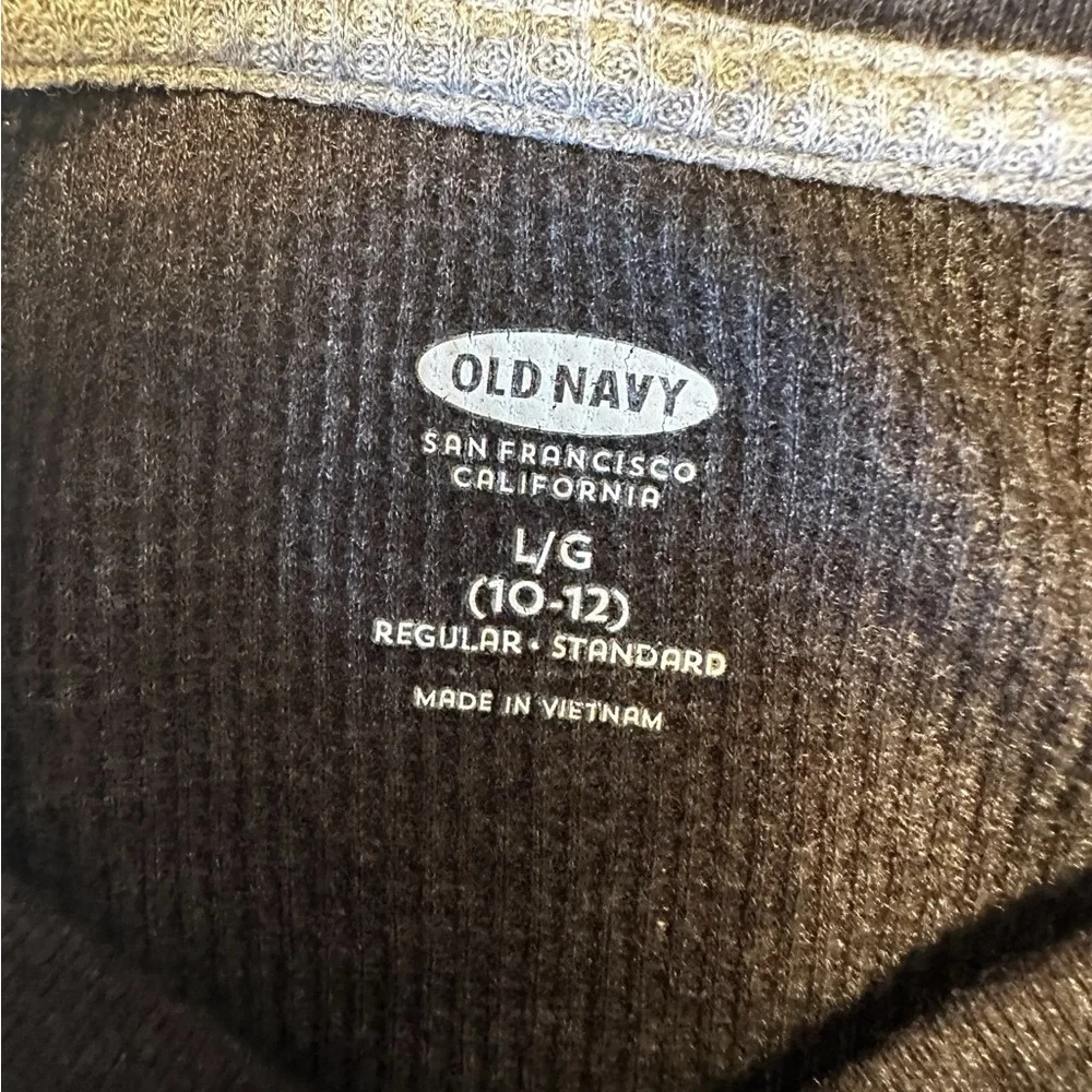 Old Navy Black 'All Good in the Woods' Long Sleeve Tee Termal